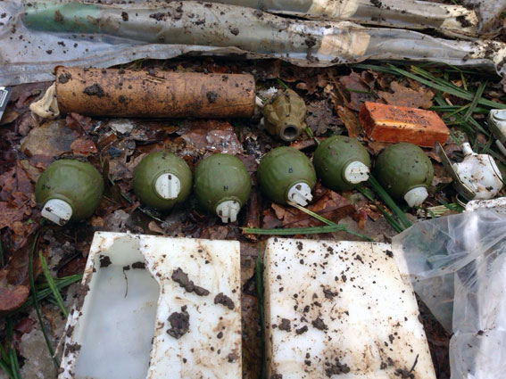 Поліція виявила в Харківській області схованку з боєприпасами