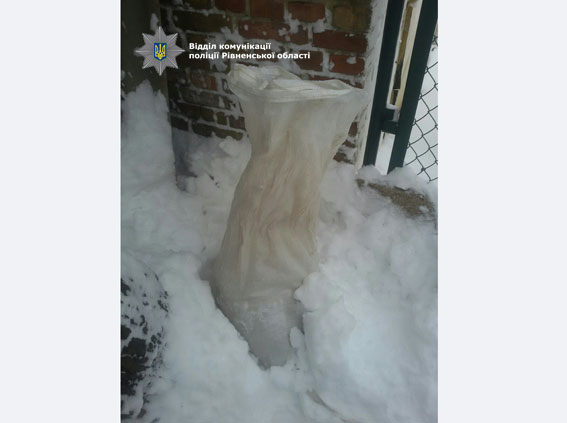 У Рівному на вулиці знайшли мішок з 14 кг бурштину