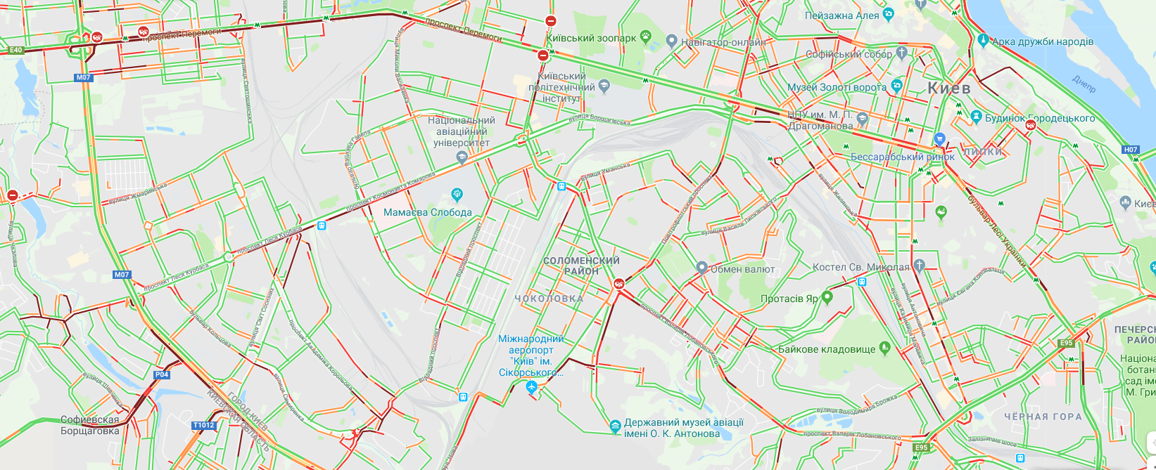 Киев сковали пробки