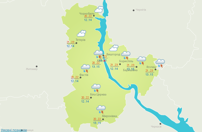 На западе Украины похолодало до +19