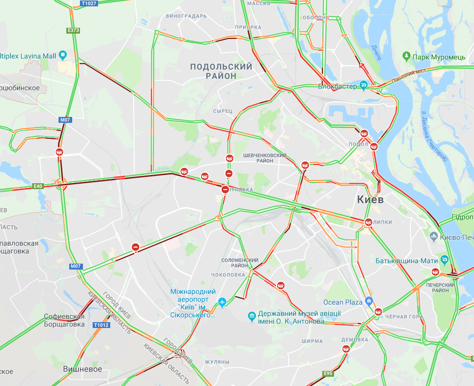 Київ скували пробки