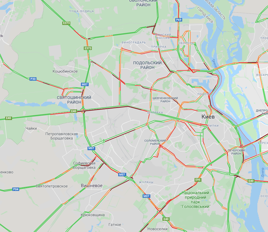 Київ скували пробки