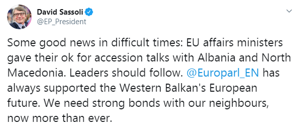 ЄС погодив початок переговорів про вступ Албанії і Північної Македонії до блоку