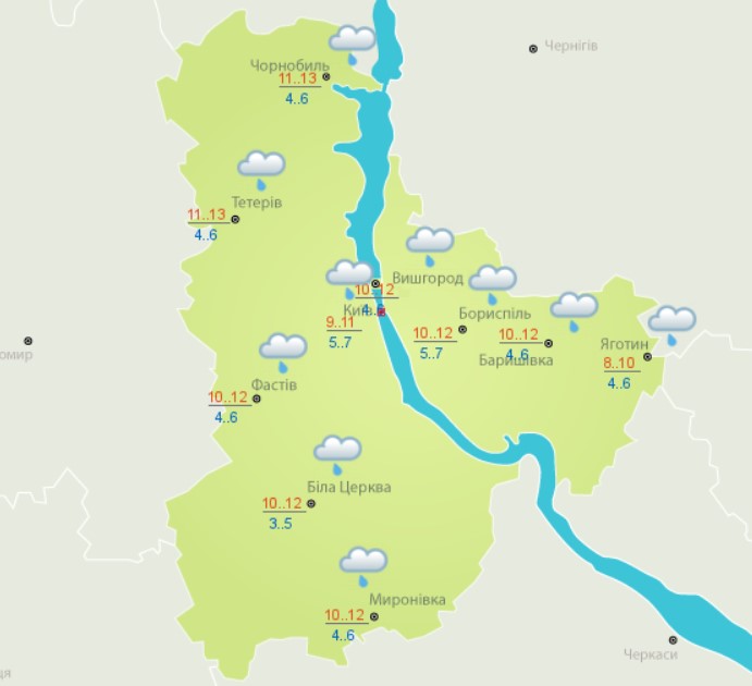 Дощі почнуть відступати, але поки без істотного потепління: прогноз погоди на сьогодні