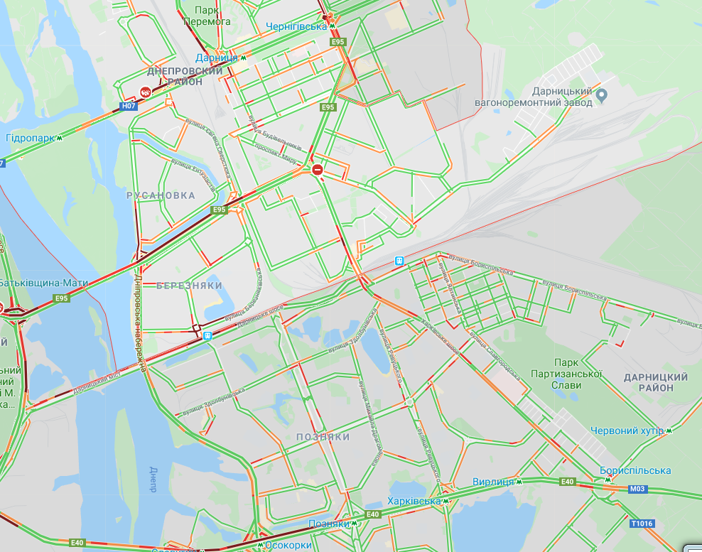 Київ скували пробки