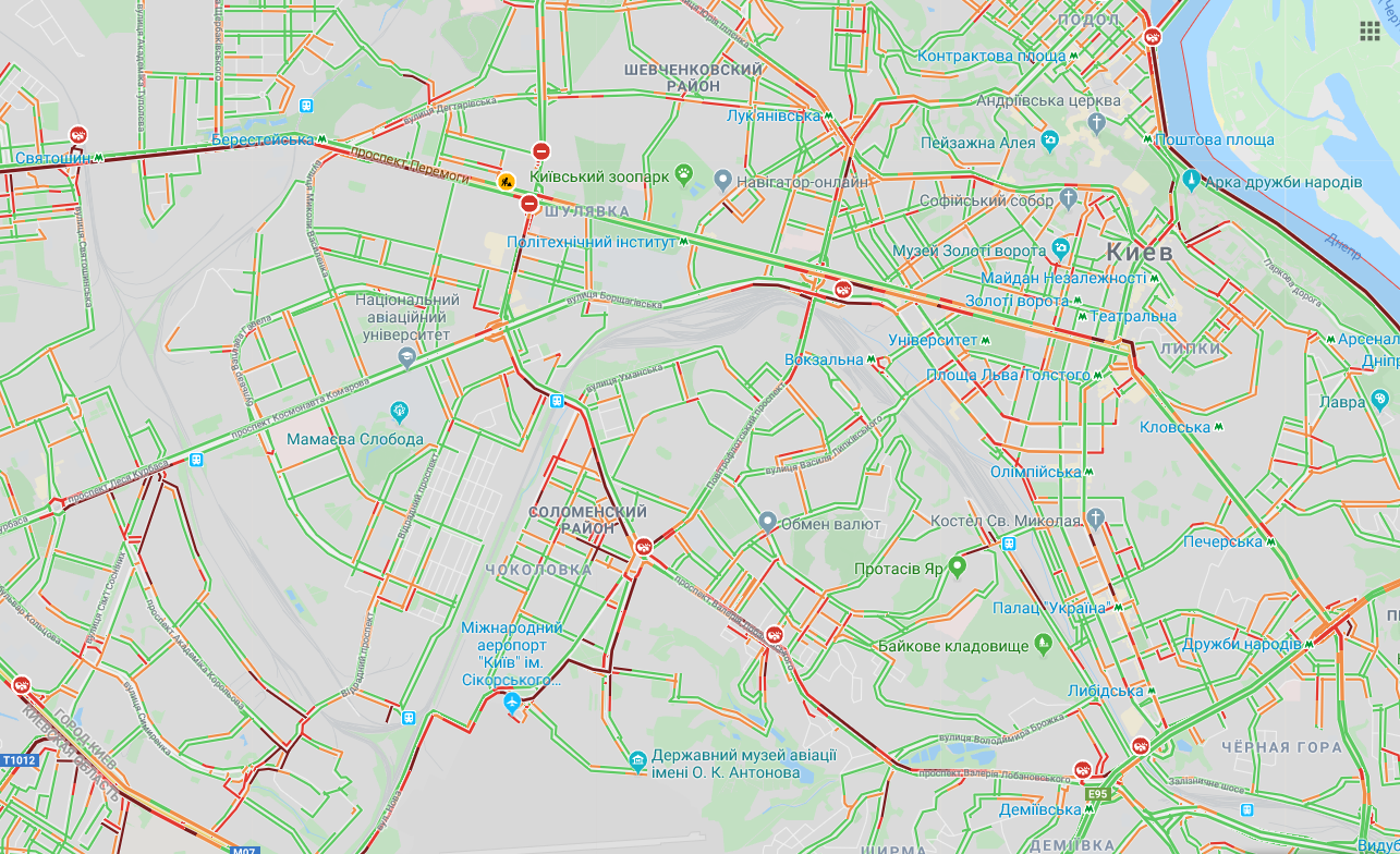 Київ скували пробки
