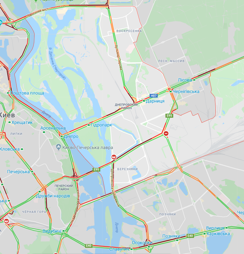 Киев сковали пробки