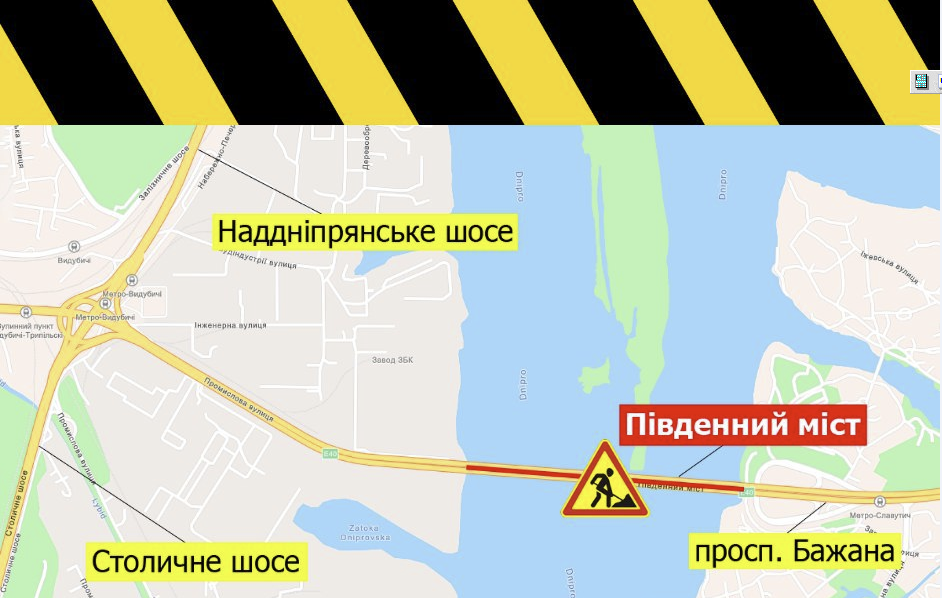 На Южном мосту ограничили движение ночью до конца лета