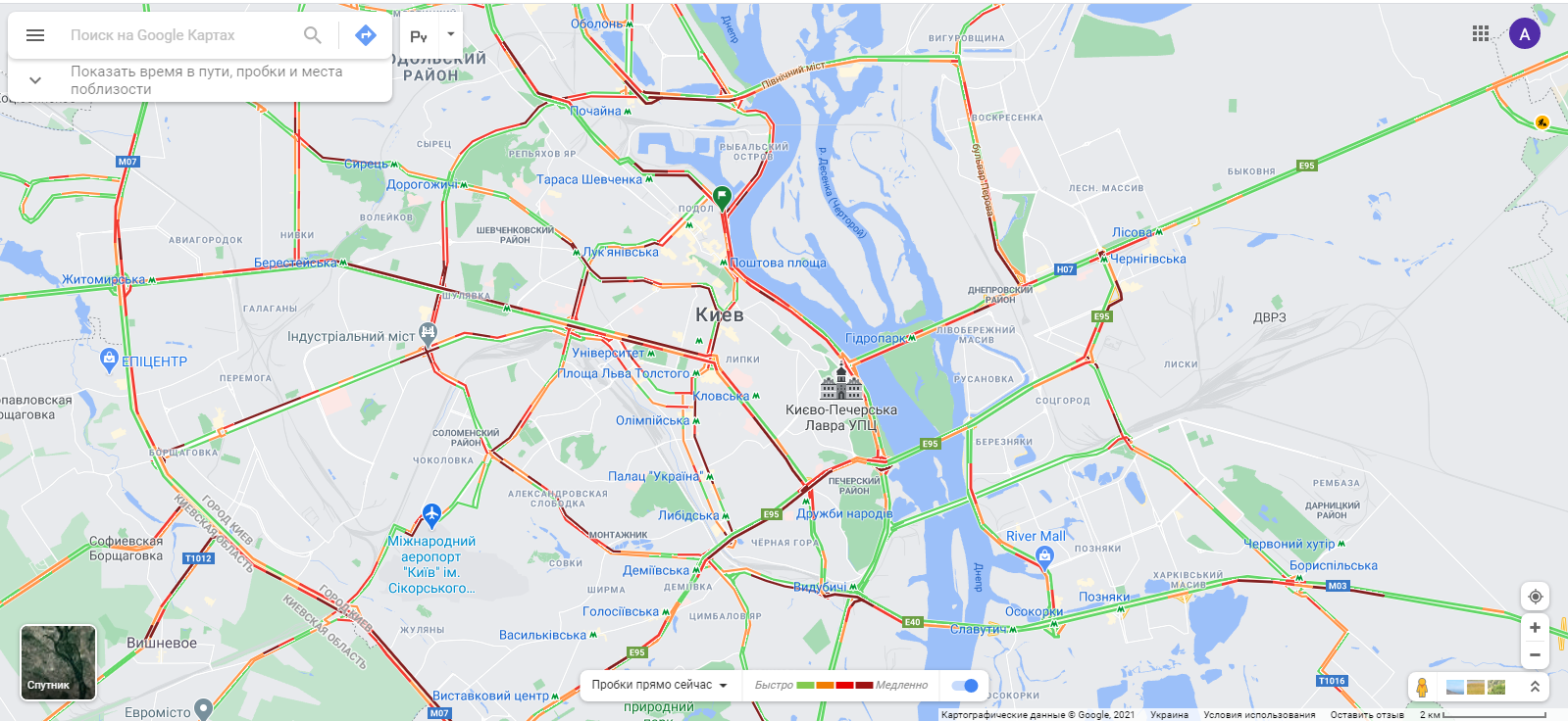Ситуація на дорогах Києва: як ввечері не потрапити в затори (карта)