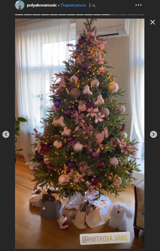 Невероятная сказка: Оля Полякова показала елку и новогоднее убранство (видео)