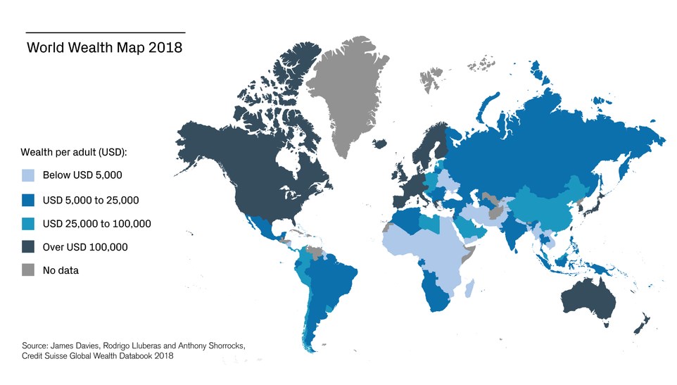 Банк Credit Suisse назвав країни з найбільш багатим населенням