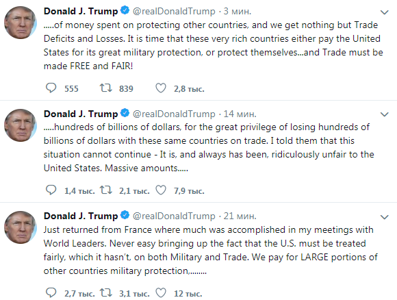 Трамп заявив, що на його зустрічах у Франції було досягнуто багато