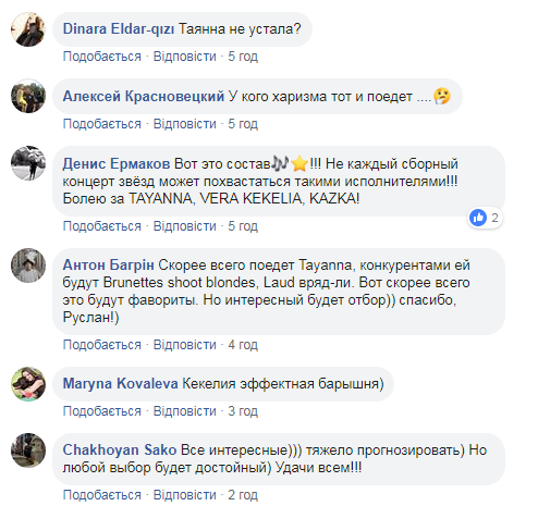 Украинцы назвали фаворитов Евровидения 2019: кто эти люди