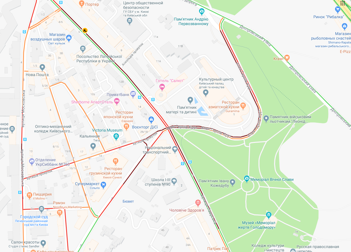 В Киеве образовались пробки из-за митинга "евроблях"