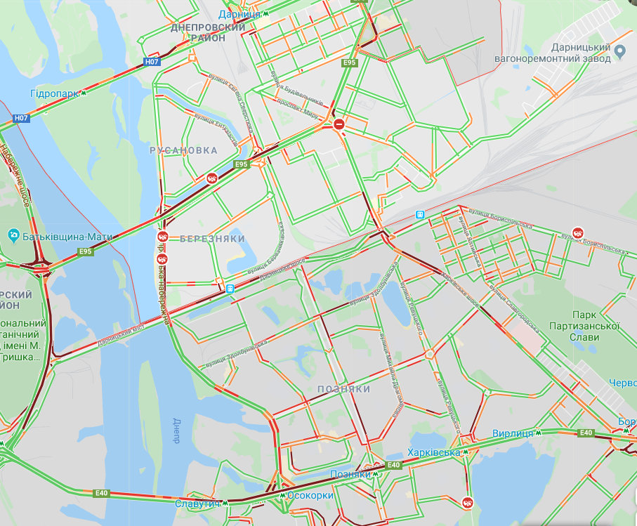 Киев сковали пробки