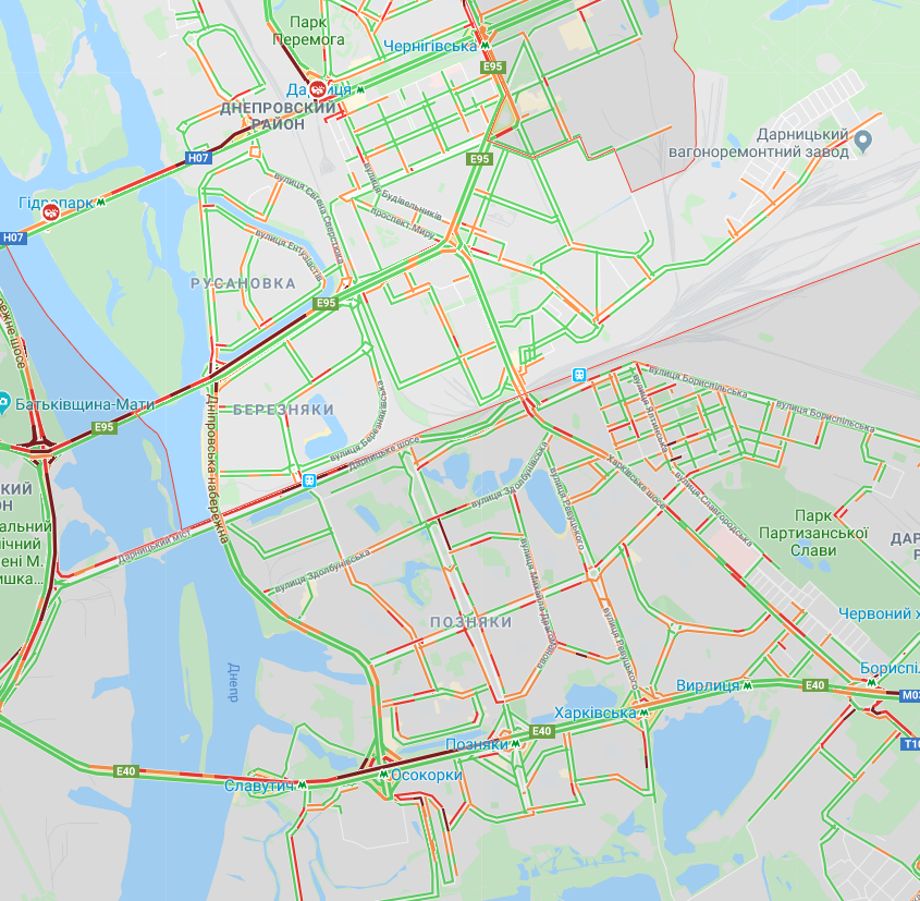 Киев сковали пробки