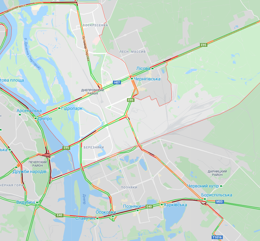 Киев сковали пробки