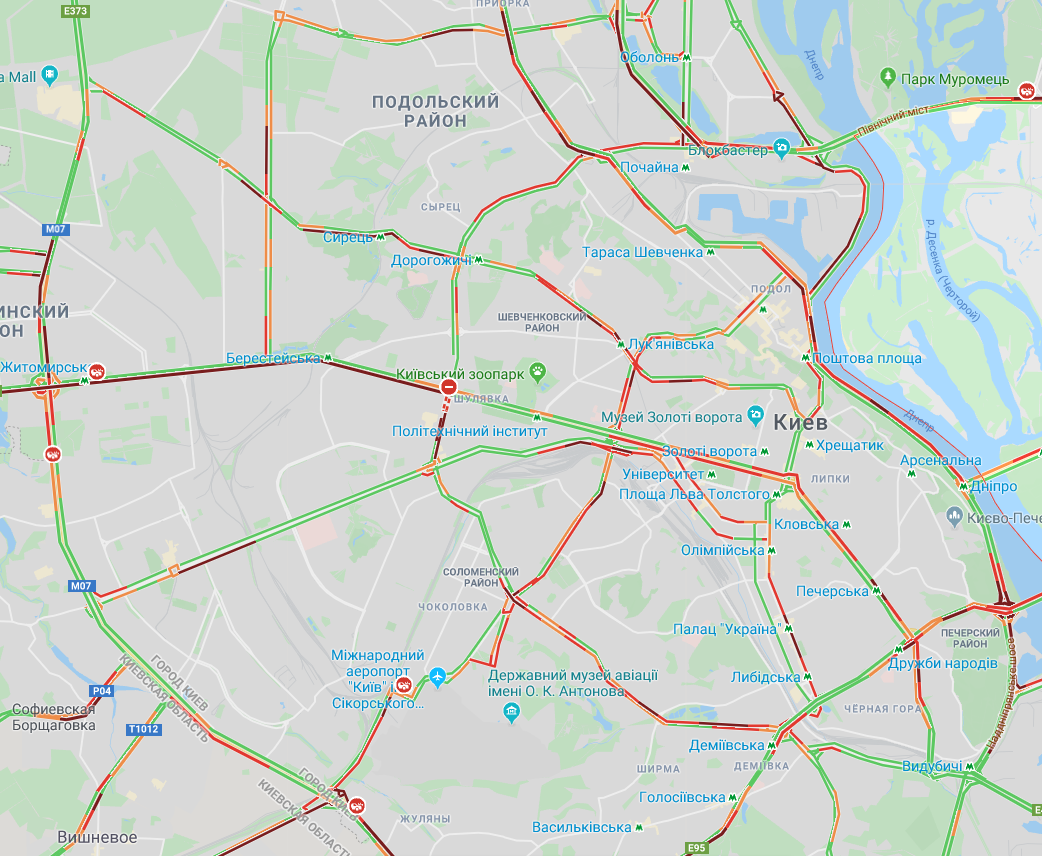 Киев сковали пробки