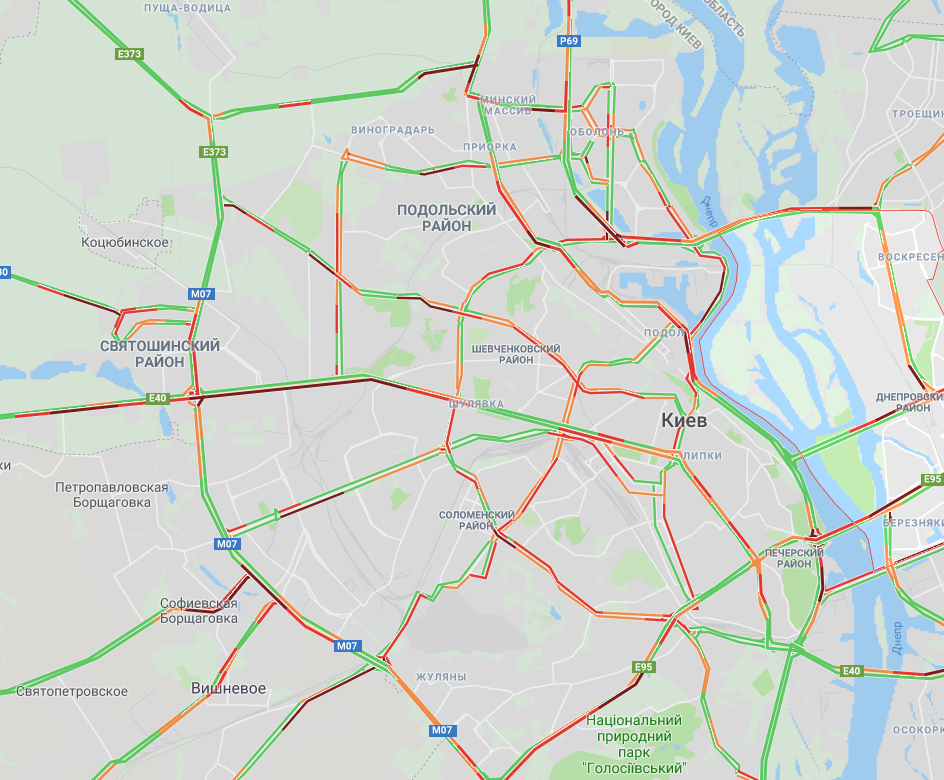 Київ скували пробки