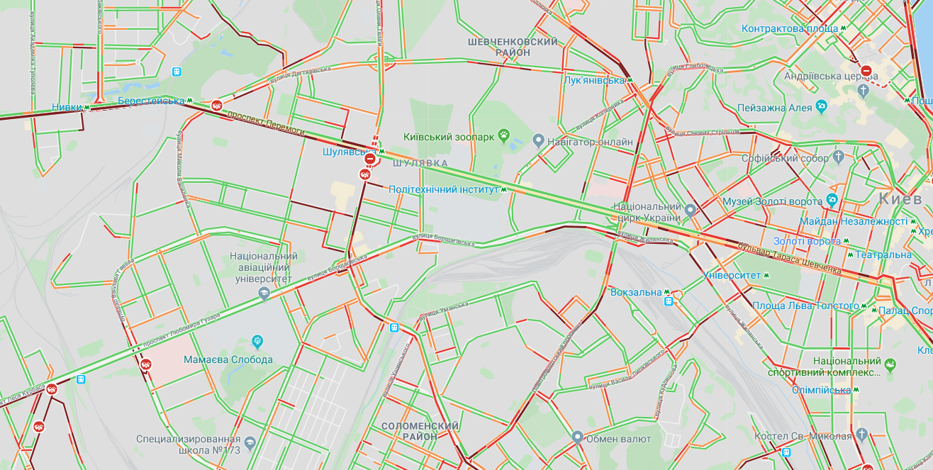 Киев сковали пробки