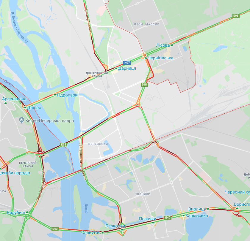 Киев сковали пробки