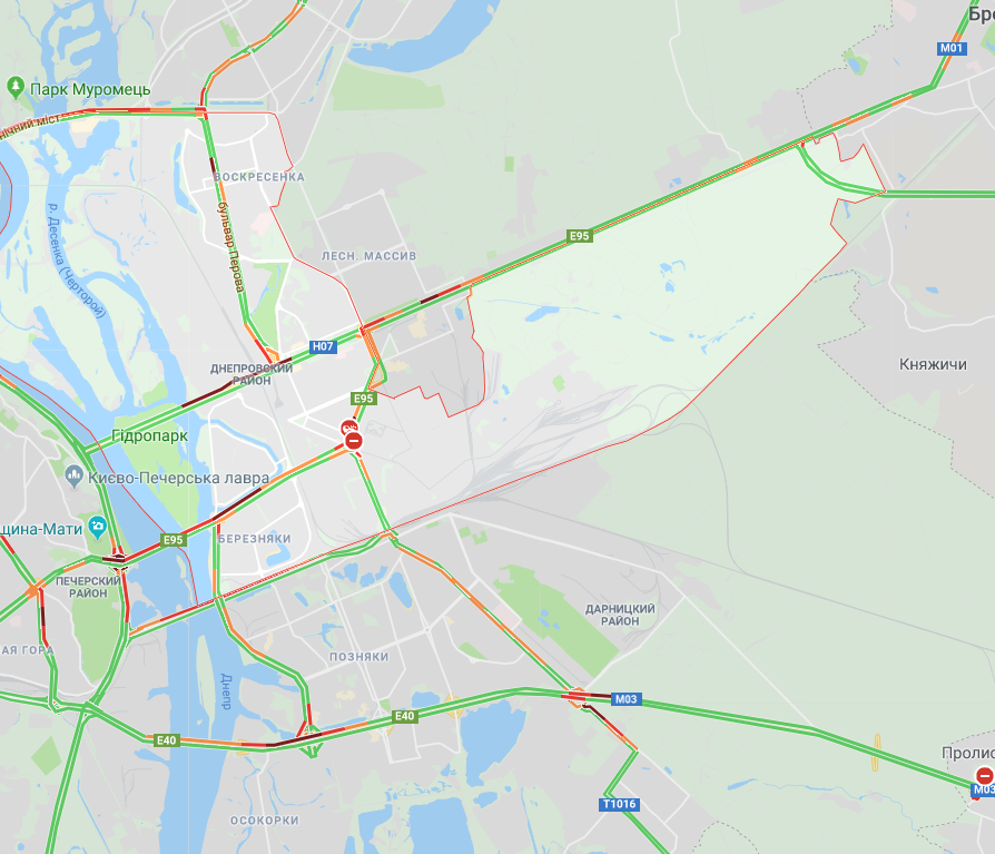 У Києві утворились численні пробки