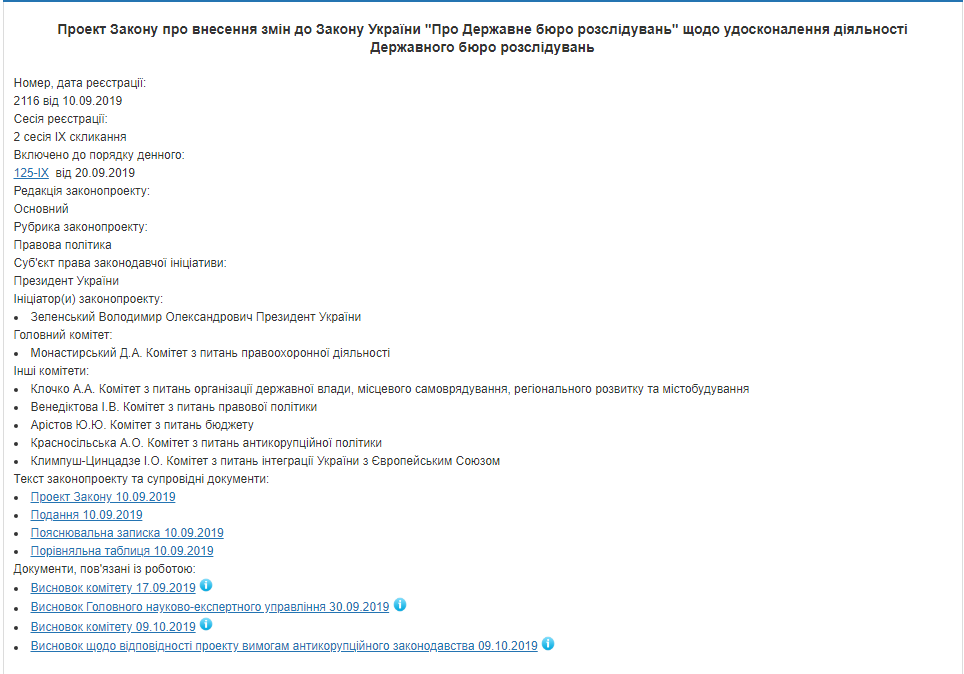 Раде рекомендовали принять закон Зеленского о перезапуске ГБР