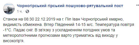 У Карпатах йде сніг