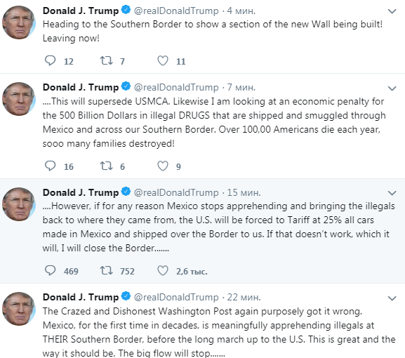 Трамп пригрозив багатомільярдними санкціями Мексиці