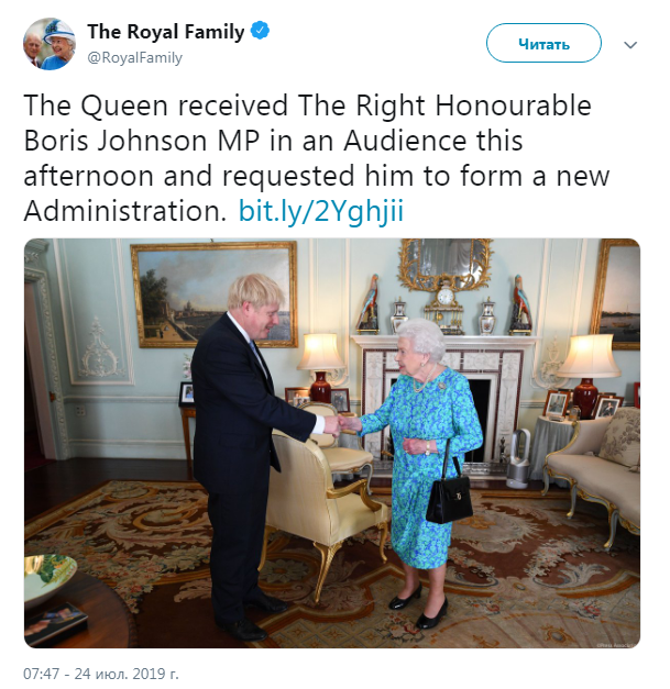 Джонсон офіційно змінив Мей на посаді прем'єра Британії