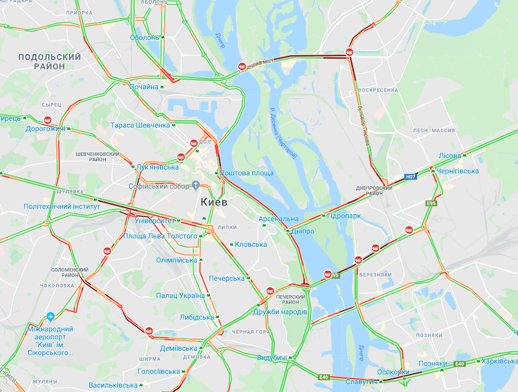 В Киеве введено оперативное положение на маршрутах общественного транспорта