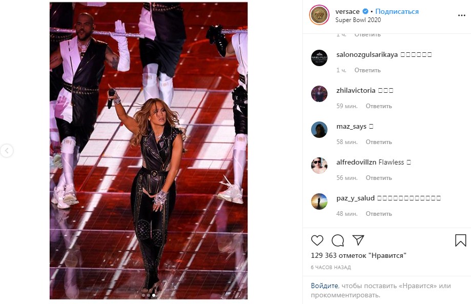 Дженніфер Лопес перевершила Шакіру і змінила 4 наряди за 12 хвилин на Суперкубку-2020