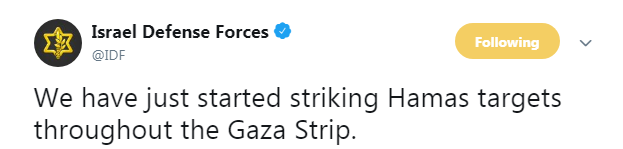 Ізраїль почав наносити удари по сектору Газа