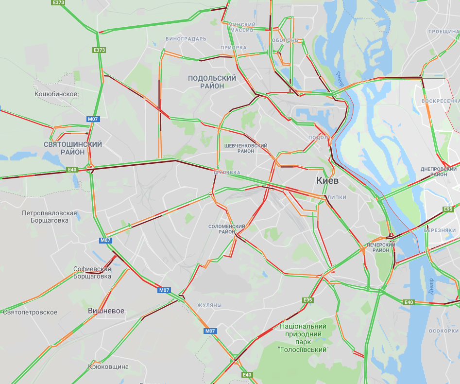 Киев сковали пробки