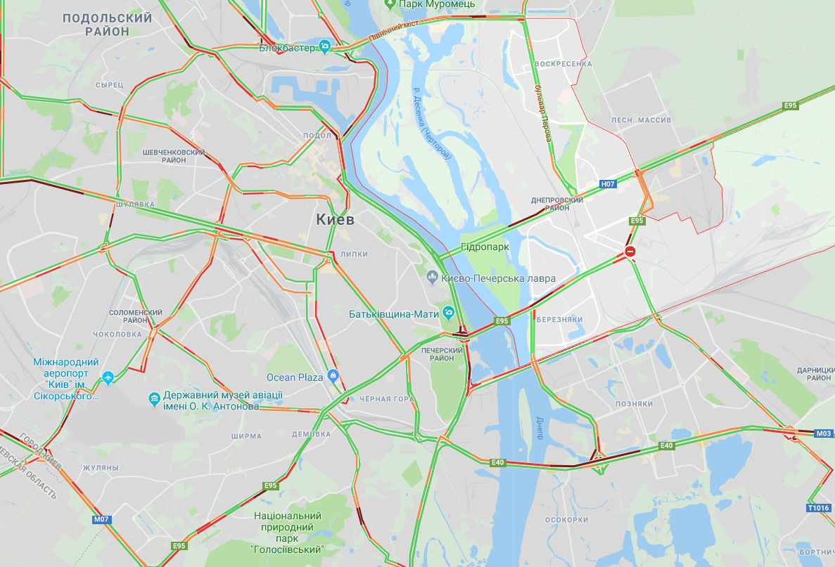 Киев сковали пробки