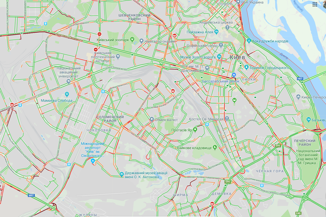 Київ скували пробки