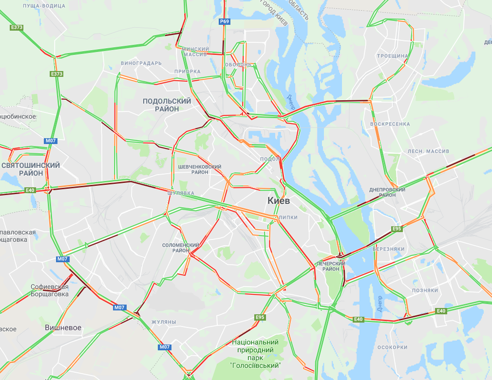 Киев сковали пробки