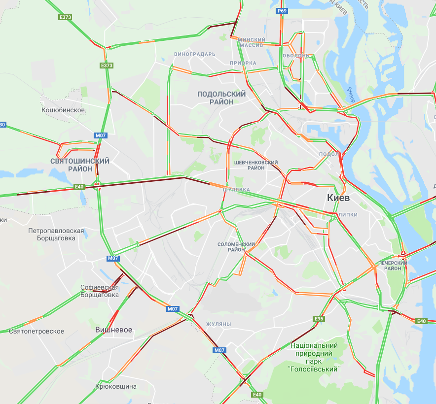 Київ скували пробки