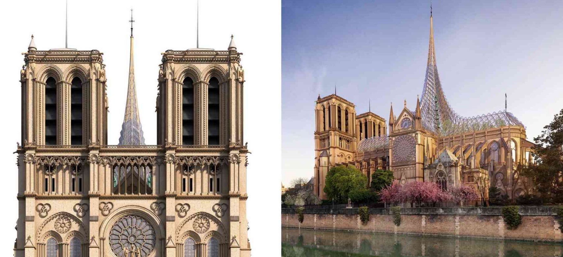 Архитекторы предложили проект Нотр-Дама со стеклянной крышей