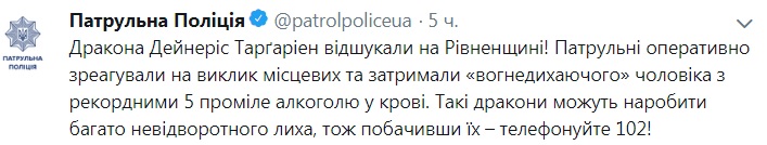 Такие драконы могут наделать много бед: под Ровно задержали пьяного в стельку водителя