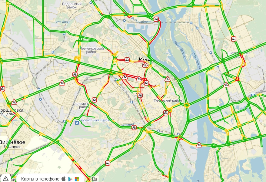 пробки, киев