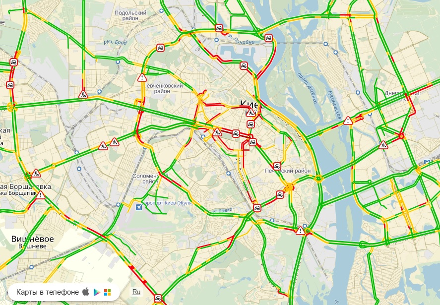 пробки, киев