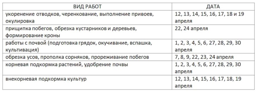 Посевной календарь на апрель 2020: когда строго запрещено сажать и сеять