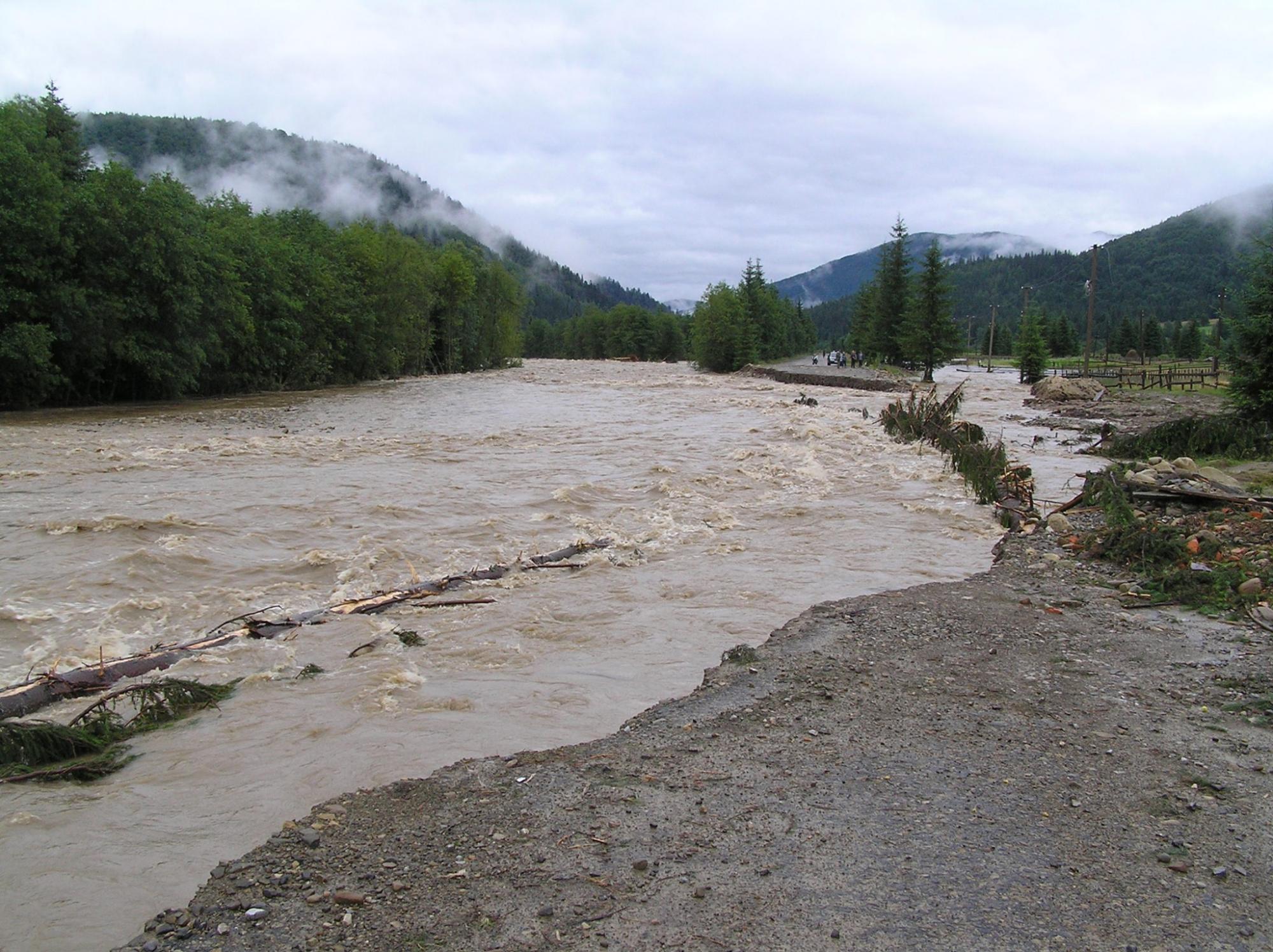 Разрушительное наводнение в Карпатах: как это было в 2008-м (фото)