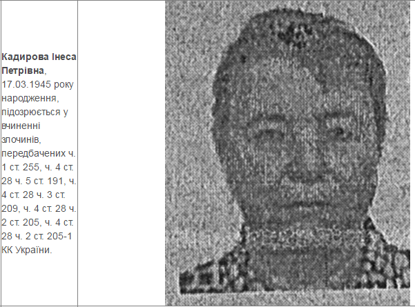 Мать Онищенко - Инесса Кадырова 