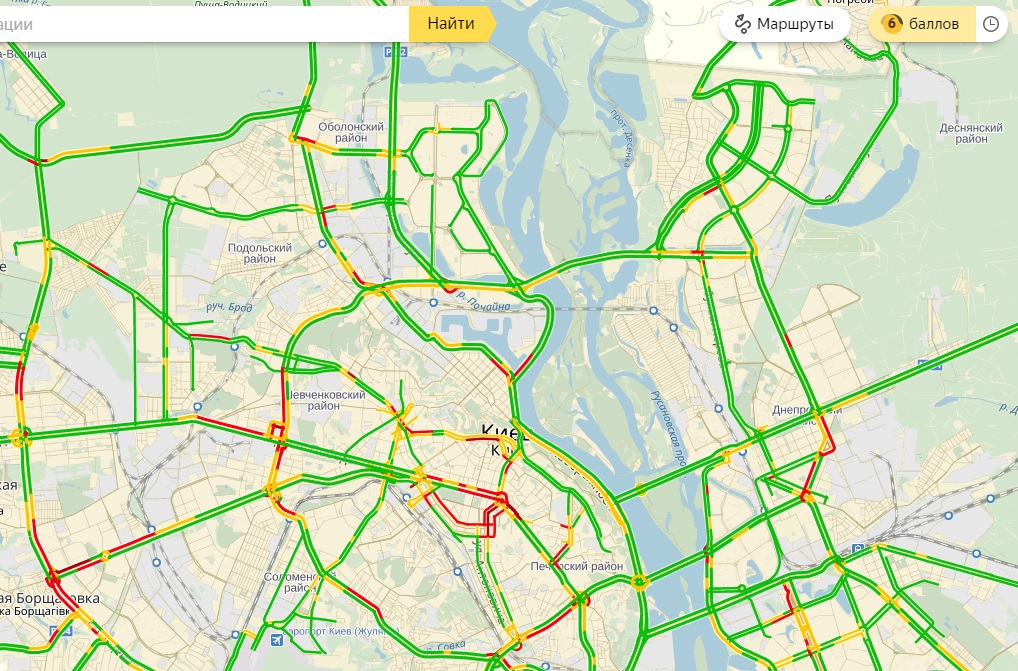 пробки, киев