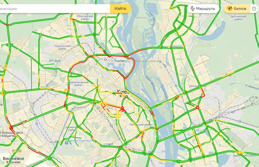 пробки, киев
