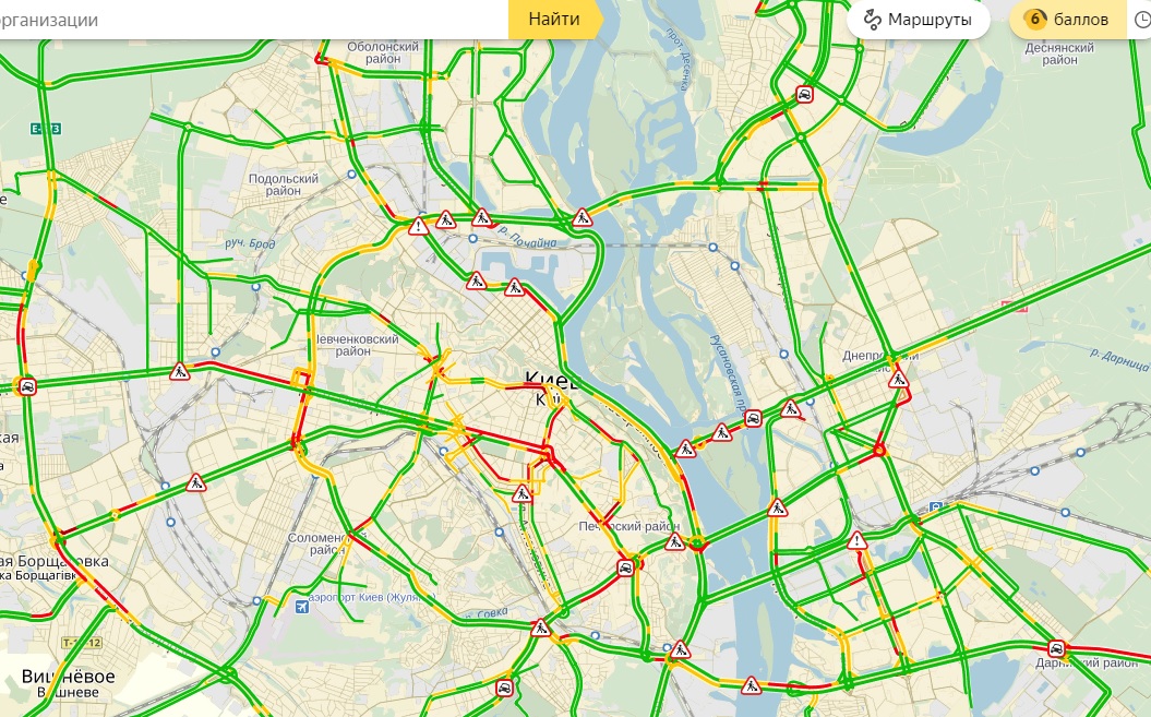 пробки, киев