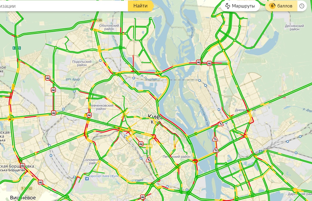 пробки, киев