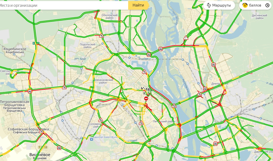 пробки, киев